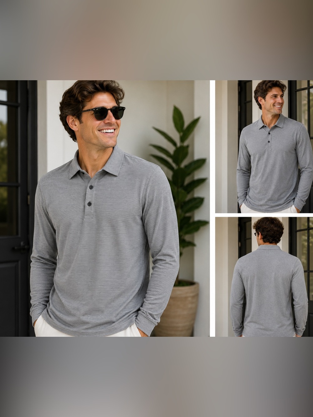 Walter Hagen 11 men’s long sleeve golf polo shirt